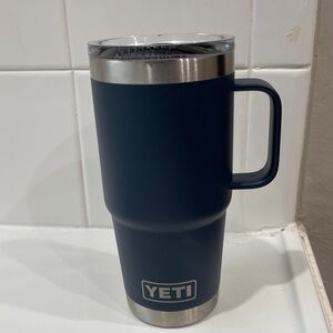 YETI Travel Mug Blue Insulated Mug with Handle 20oz.